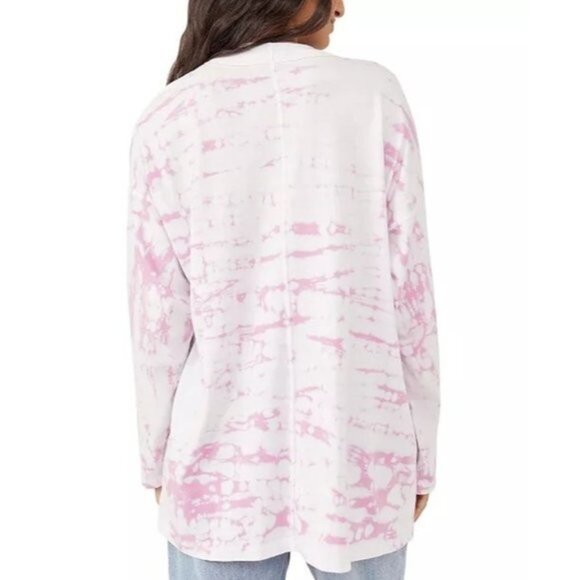 NWOT WE THE FREE Be Free Tie Dye Oversize Long Sleeve T-Shirt Size S - Picture 2 of 8